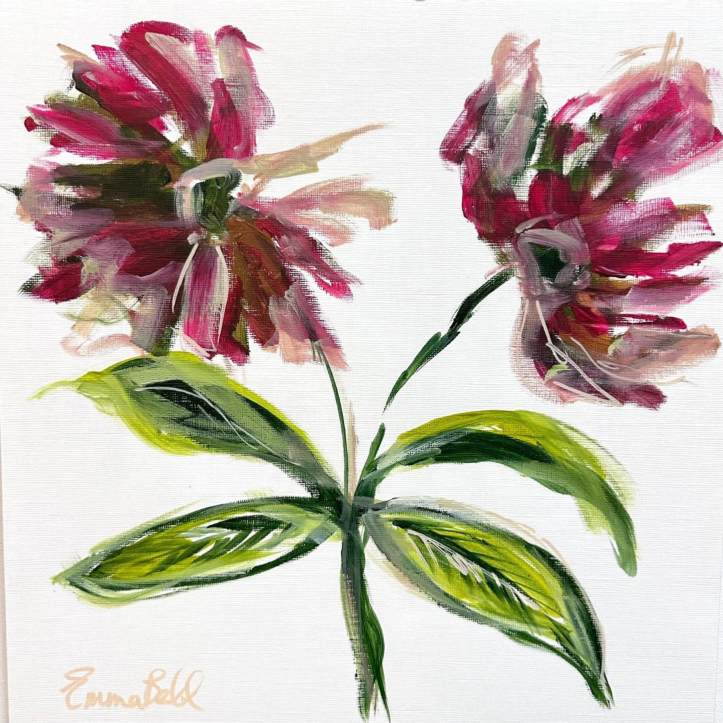 Vintage Botanical Red Flowers