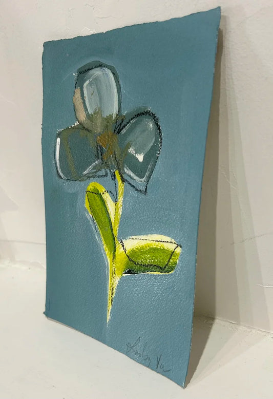 Baby blue abstract floral 3