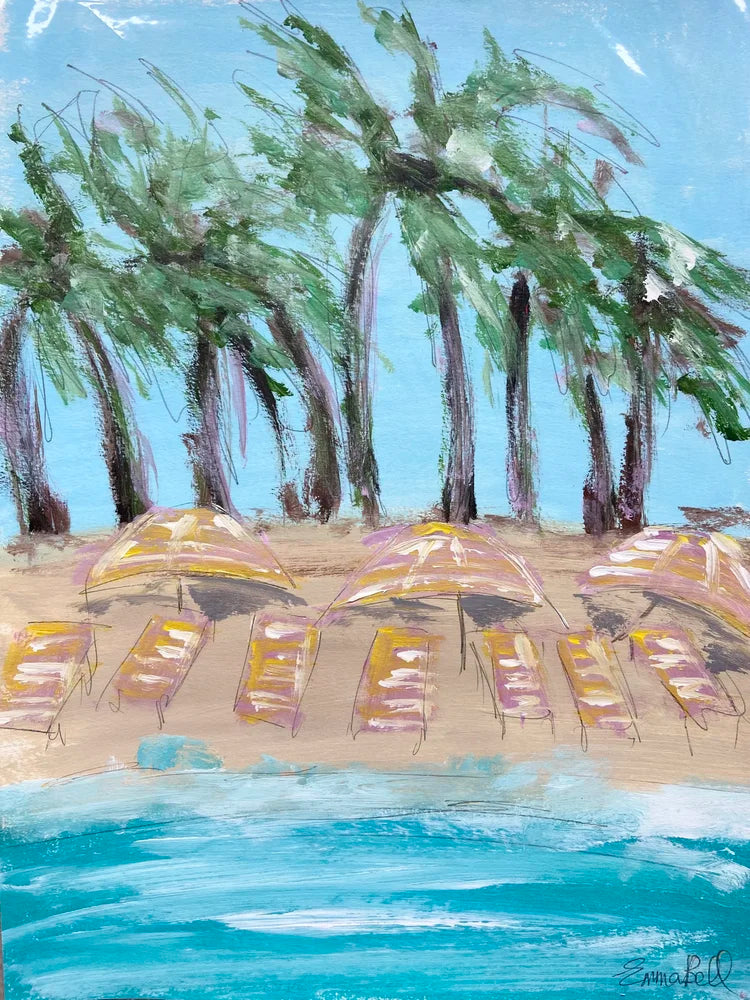 Palms and Pink Loungers