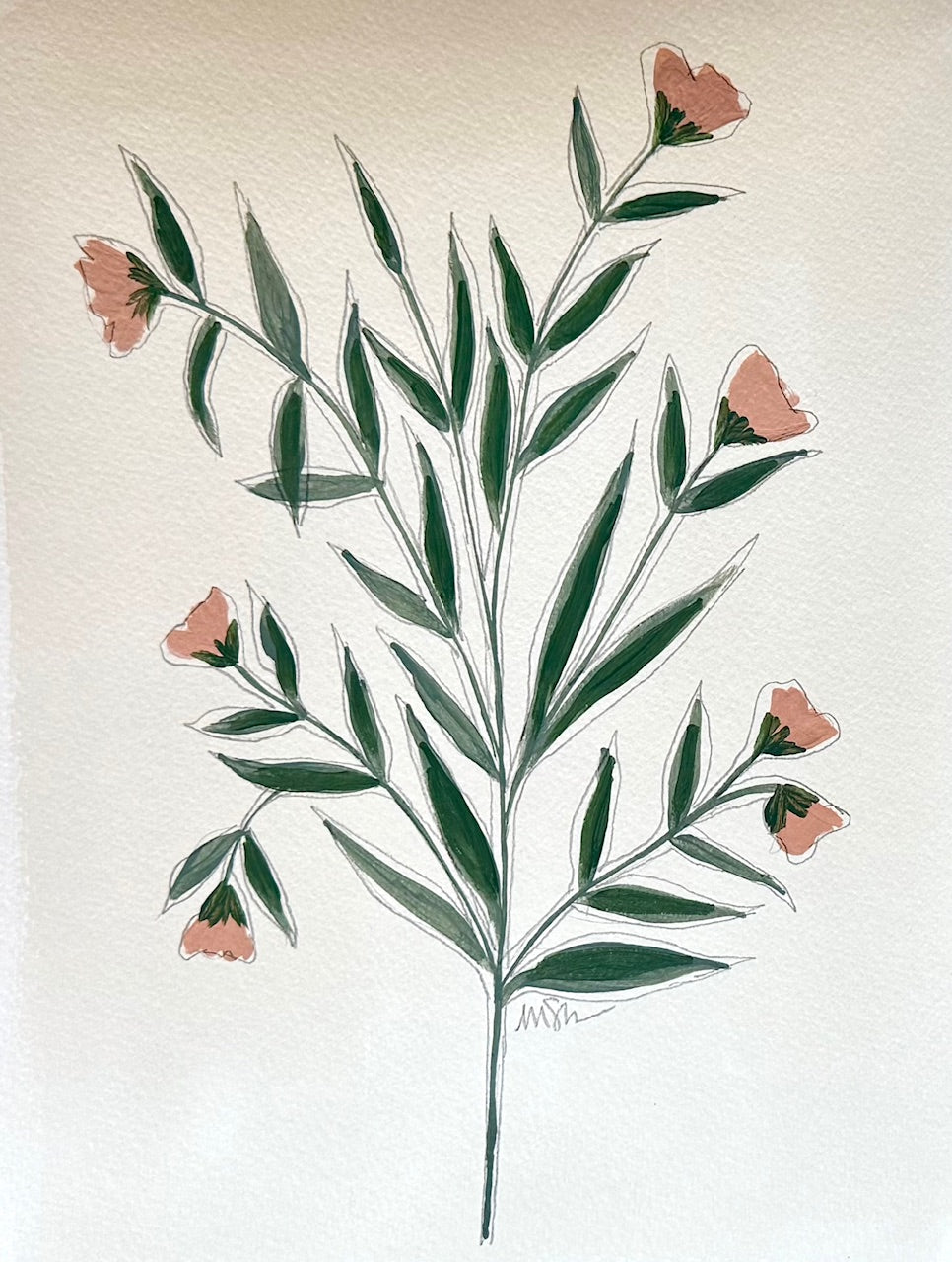 Vintage Garden 1 (Pink Flowers)