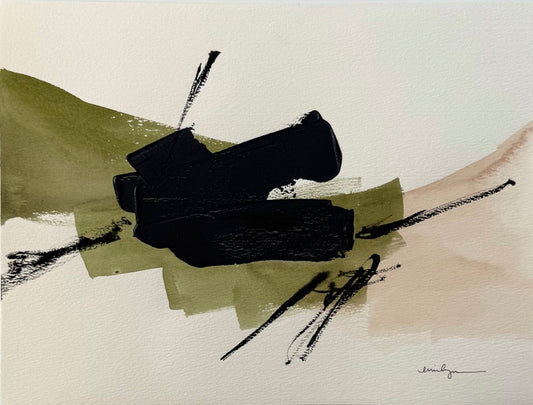 Black and Green Abstract