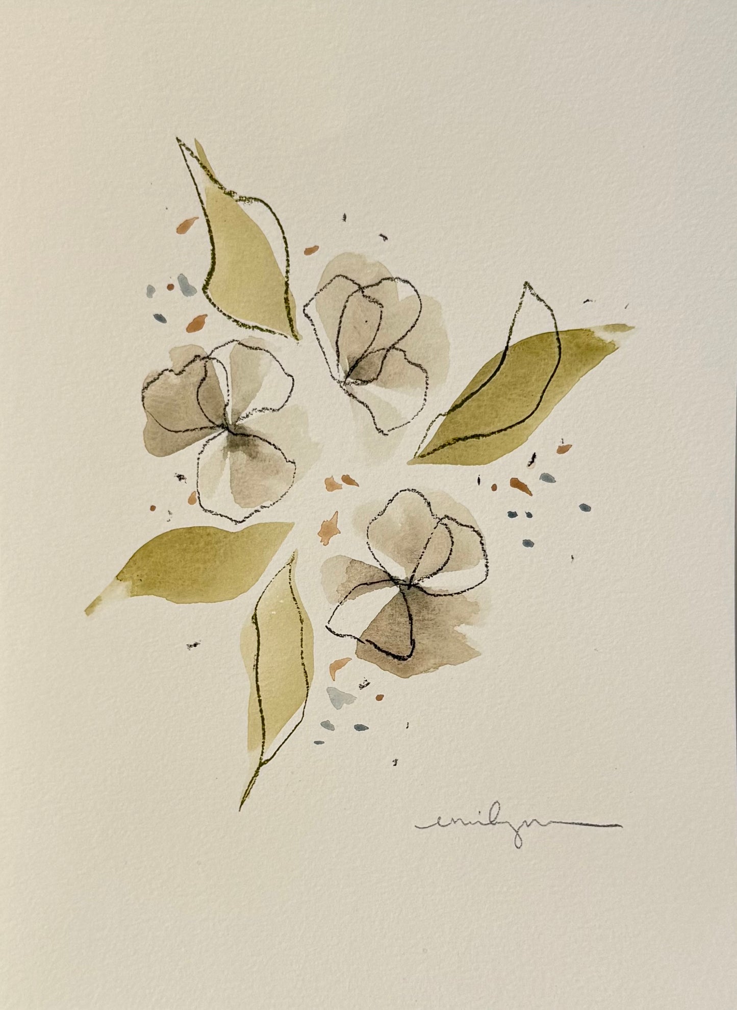 Three Grey Flowers