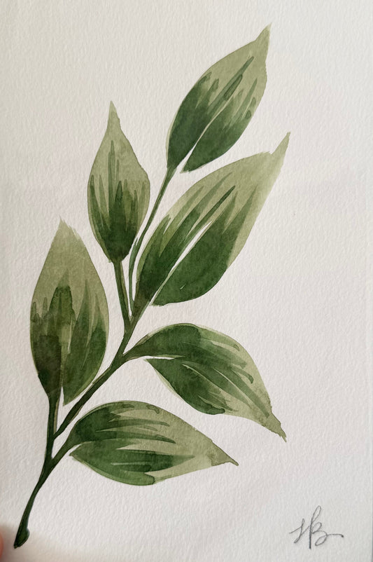 Watercolor Leaf IIII