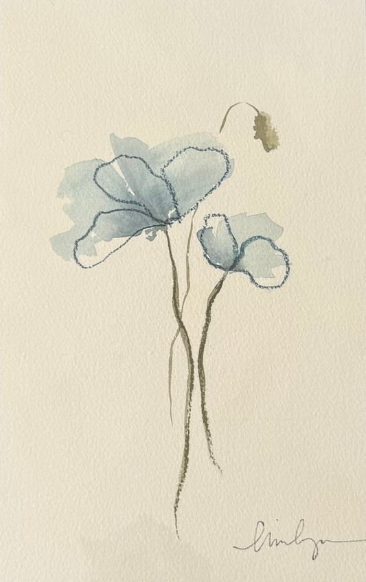 2 blue flowers