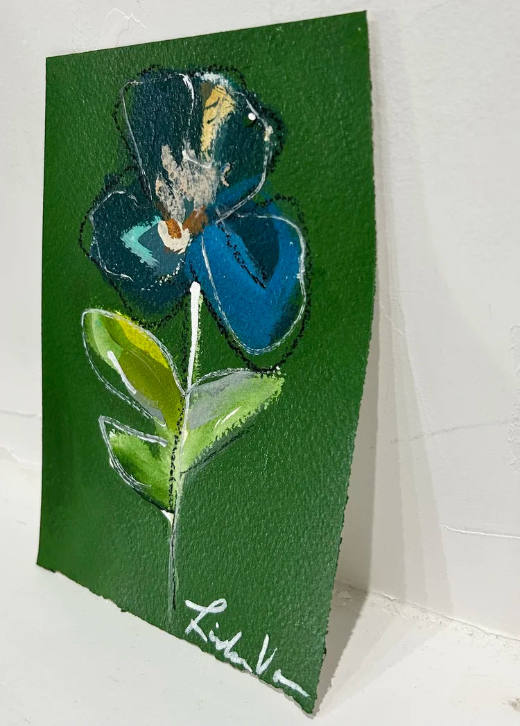 Blue abstract floral 2