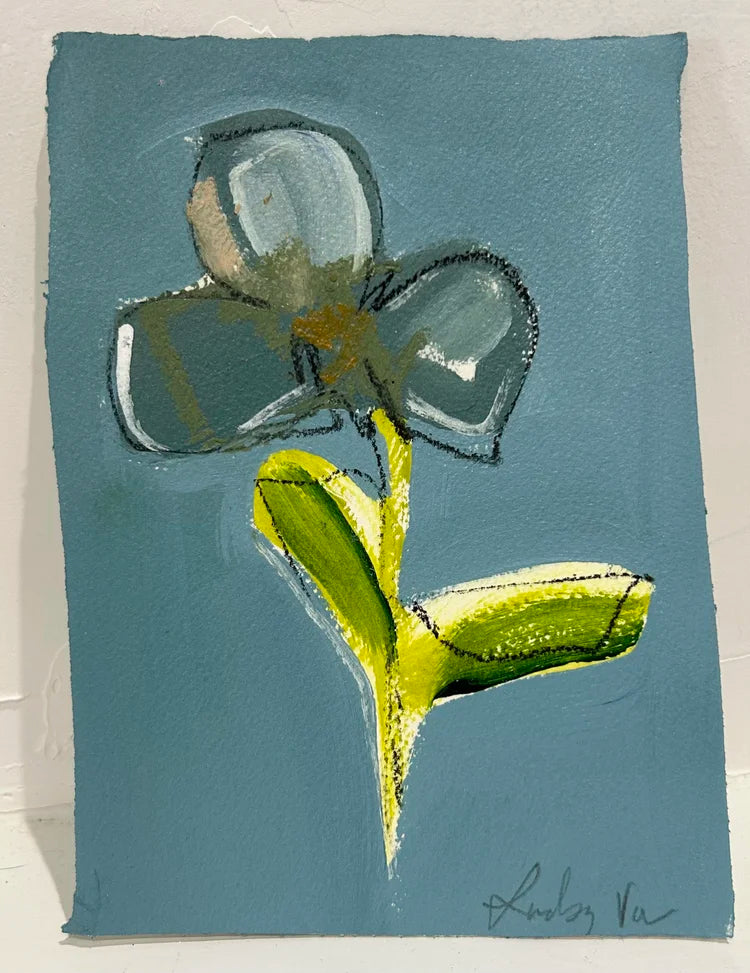 Baby blue abstract floral 3