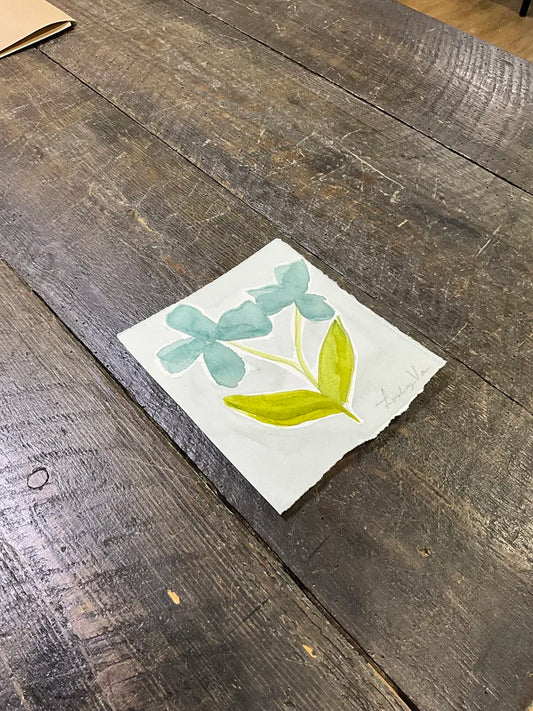 Blue/Chartreuse Botanical 1