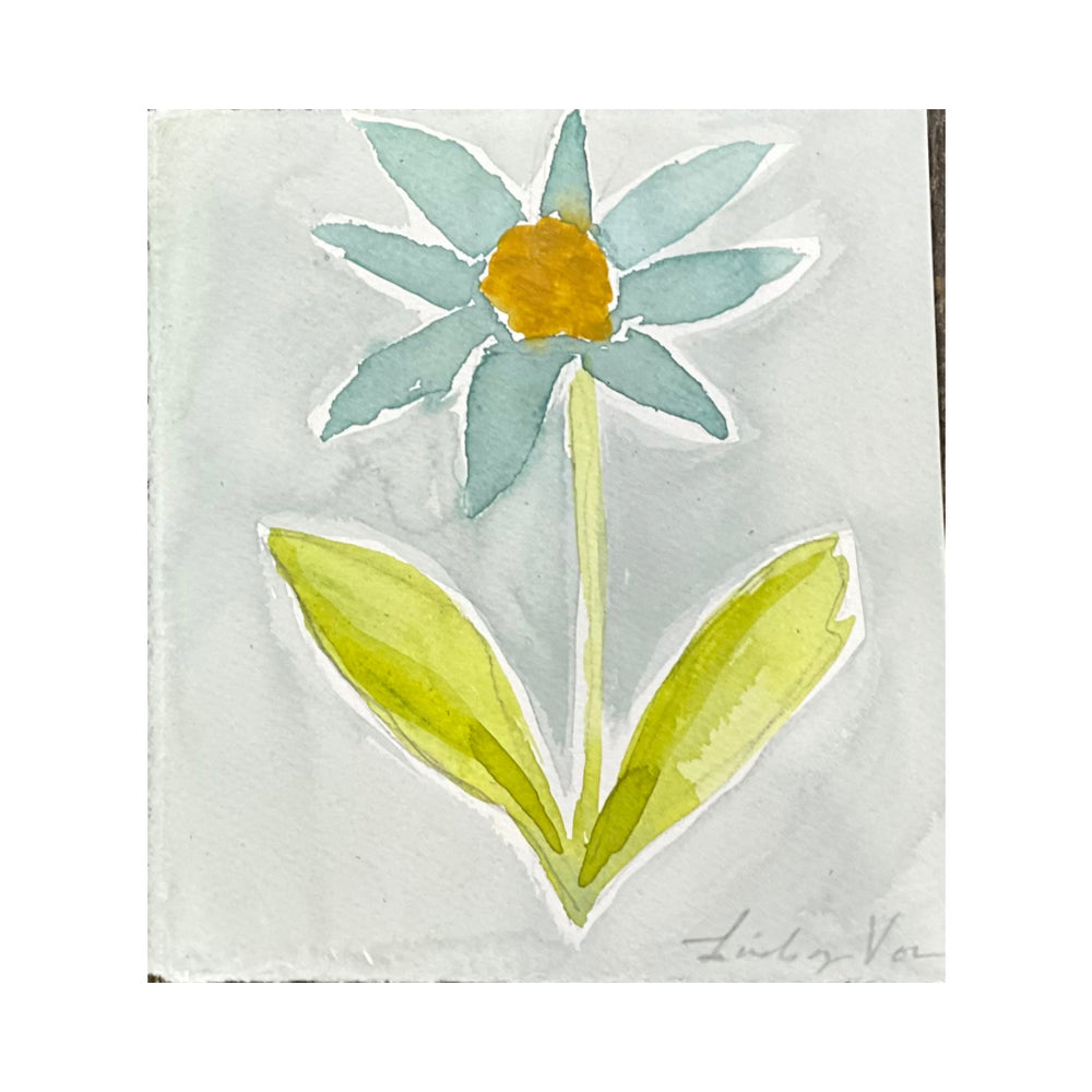 Blue/Chartreuse Botanical 2