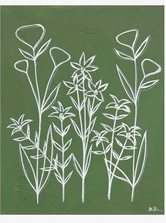 Traces of Cream on Green