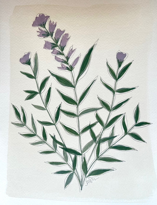 Vintage Garden 3 (Purple Flowers)